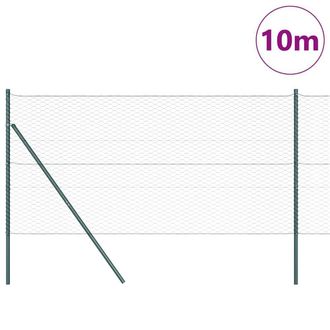 Berkfield Home Hexagon Fence Green 1.4x10 m Steel