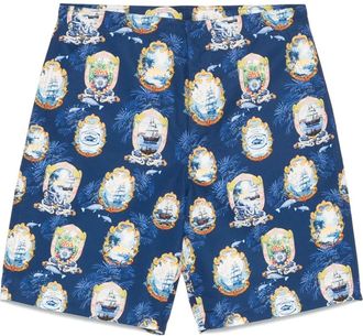 Camilla Shorts con stampa grafica - Blu