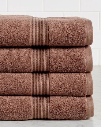Superior Solid Absorbent 4pc Bath Egyptian Cotton Towel Set