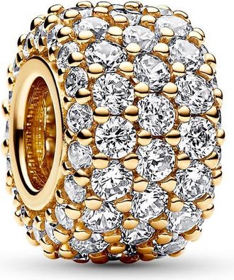 Pandora Sparkling Pave Triple-row Charm