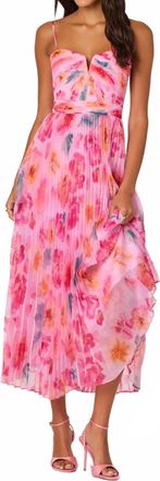 Astr Bayley Midi Dress In Pink