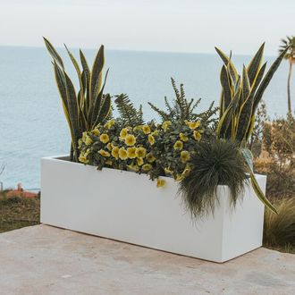 OEM Jara 100 Macetero Rectangular De Interior Y Exterior Para Plantas Y Flores Muy Resistente Al Paso Del Tiempo. Jardinera Hecha De Polietileno En Espa&ntilde;a
