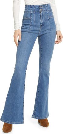 Free People We the Free Jayde Flare Jeans in Sunburst Blue at Nordstrom Rack, Size 31