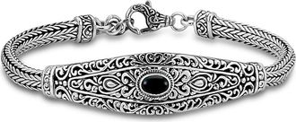 Samuel B. Sterling Silver Filigree Amethyst Bracelet in Black at Nordstrom Rack