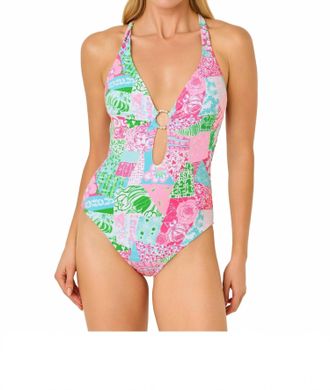 Lilly Pulitzer Ester One Piece Swimsuit In Multi Crazy Quilt