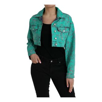 Dolce & Gabbana Dames, Jassen, Groen, Maat: XS Denim
