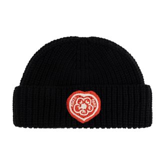 Kenzo Beanies, male, Black, Size: ONE SIZE Logo Beanie