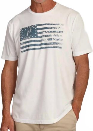True Grit Short Sleeve Raw Edge Crew Tee In White