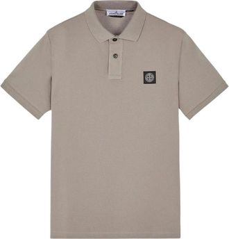 Stone Island Polo Shirts, male, Gray, Size: M Dove Grey Polo Slim Fit