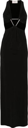 Coperni Cut-out Triangle maxi dress - women - Elastane/Polyamide - S - Black