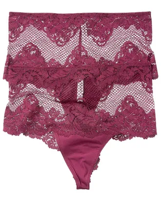 Le Mystere 2pk Lace Allure High-Waist Thong