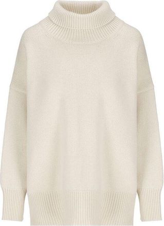 Chlo&eacute; White Cashmere Womens Turtleneck