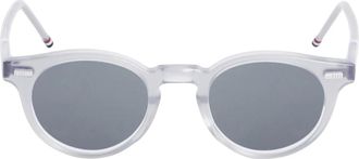 Thom Browne Acetate Ronde Zonnebril - unisex - Zonnebrillen - Wit - 45 MM - Accessoires