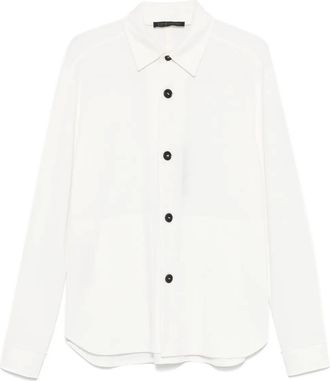 Harris Wharf London Giacca-camicia con motivo a nido dape - Bianco