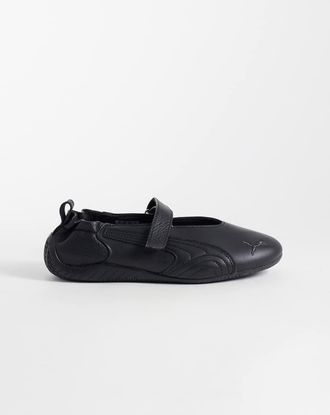 Puma Speedcat Fleur - Ballerine in pelle nere-Nero