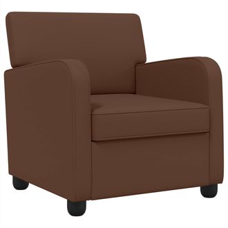 vidaXL Sill&oacute;n Marr&oacute;n Cuero Sint&eacute;tico Vidaxl