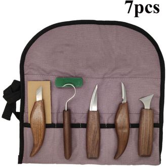 OEM Juego De Cuchillos 7 En 1 Para Tallado De Madera A Mano, Modelismo, Herramientas De Tallado De Madera Diy, Cuchara, Cuchillo De Corte -crezuo