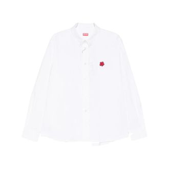 Kenzo Pop Casual Oxford Shirt - Heren - Casual Overhemden - Wit - XL - Katoen - Overhemden