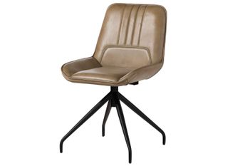 Massivmoebel24 Iron Label 610 Sedia In Vera Pelle - Blu 49x56x83