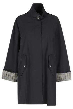 OOF Wear Black Two Layers Check-Lined Polyester Raincoat