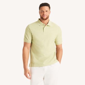 Nautica Mens Big & Tall Classic Fit Herringbone Polo