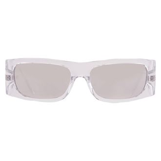 Versace Clear Mirror Silver Wrap Mens Sunglasses VE4482 148/8V 57