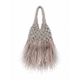 Hibourama Bags Vannifique Mini Plumes - Dames - Tassen - Grijs - Maat: ONE Size