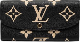 Louis Vuitton Pre-owned Wallets, female, Black, Size: ONE SIZE Pre-owned Printed Leather Wallet