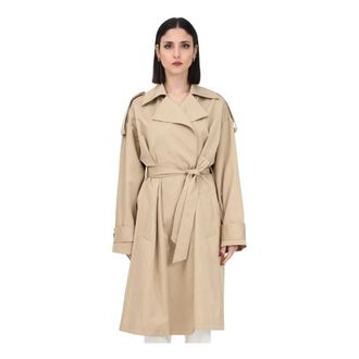 Vicolo Trench Coats Beige, Donna, Taglia: S