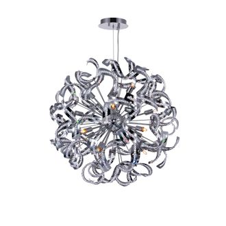 CWI Lighting Swivel 14 Light Chandelier With Chrome Finish