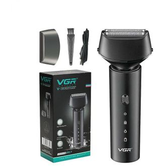 Trade Shop Trade Shop - Rasoio Elettrico 3 Lame Ipx7 Impermeabile Usb Ricaricabile Indicatore Led V-380