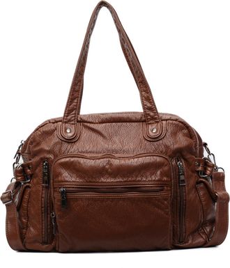 Generic KOBONA Womens Tote Bag Soft PU Leather City Bags Large Capacity Top Handle Bags Multi Pocket Slouchy Crossbody Hobo Bag Y2K Purse with Adjustable Stra