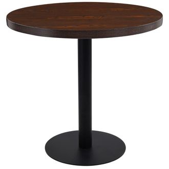 Berkfield Home Bistro Table Dark Brown 80 cm MDF