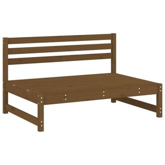 Berkfield Home Middle Sofa Honey Brown 120x80 cm Solid Wood Pine