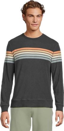 Faherty Cabana Towel Terry Crewneck Mens Sweater Seacoast Sunrise : SM, Cotton/Polyester