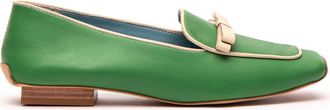 Frances Valentine Suzanne Bow Loafer in Green/oyster at Nordstrom, Size 8