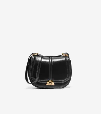 Cole Haan Womens Celenea Saddle Bag - Black