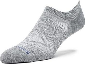 Smartwool Run Zero Cushion No Show Socks Mens Thigh High Socks Shoes Light Gray : LG (Mens Shoe 9-11.5), Merino/Nylon/Spandex