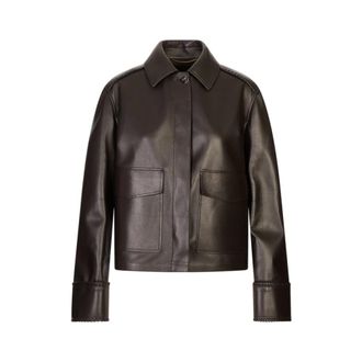 Agnona Caban Nappa - female - Agnona - Light Jackets - Brown - 2XL - Jackets