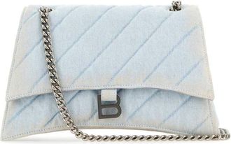Balenciaga Light-blue Crush M Shoulder Bag