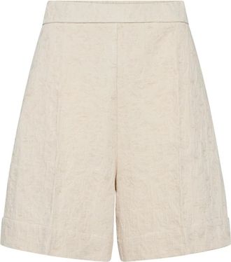 Mos Mosh MOS Mosh, Korte Broeken, Dames, Beige, S, Jacquard Kwaliteit Shorts & Knickers
