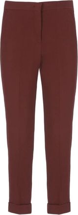 Etro Slim-fit Broek - Dames - Slim Fit Broeken - Rood - 4XL - Leer - Broeken