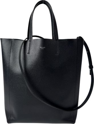 Celine Black Leather Shoulder Bag Tote Bag (Pre-Owned)
