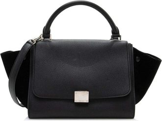 Celine Black Calfskin Small Trapeze Bag (Authentic Pre-Loved)