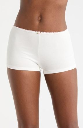 Kilo Brava Rib Lounge Shorts in White at Nordstrom, Size Xx-Large