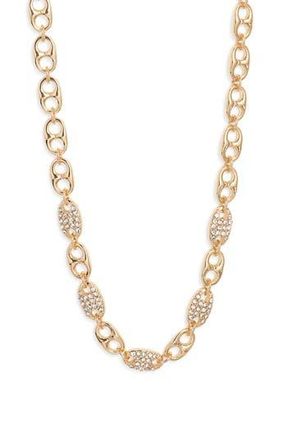 Nordstrom Pave Link Collar Necklace in Clear- Gold at Nordstrom Rack