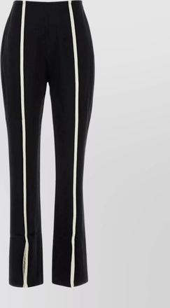 Nanushka straight leg high waist trousers with contrast piping