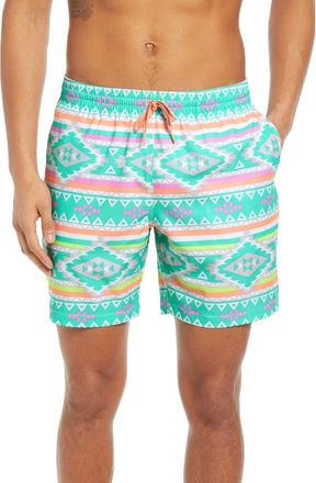 Chubbies Tropicadas 7-Inch Swim Trunks in Green Multi at Nordstrom, Size X-Large