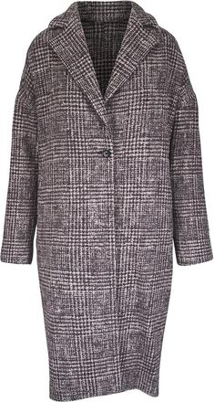 Kiton Cappotto monopetto a quadri - Grigio