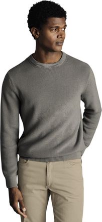 CHARLES TYRWHITT Cotton Rib Crew Neck Sweater